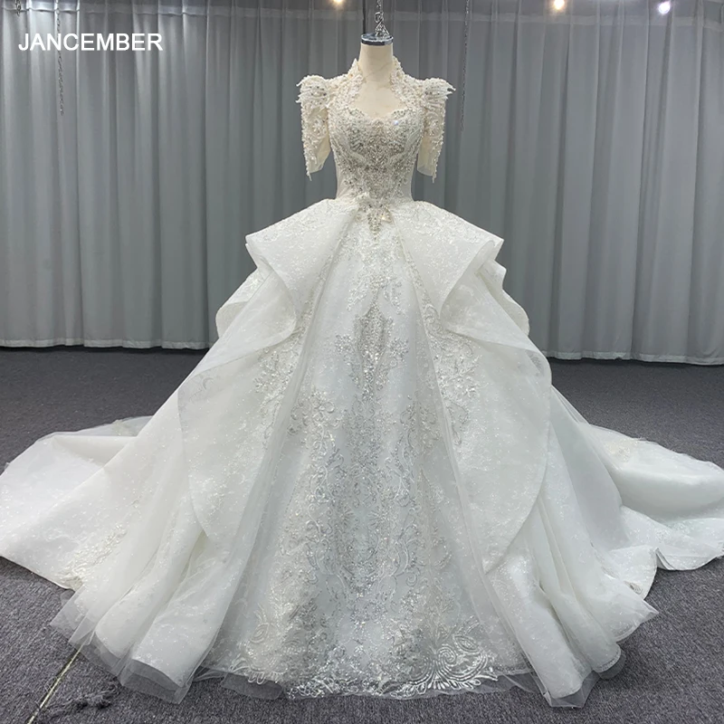 Elegant Dresses For Women Customized Organza Ball Gown Sweetheart Wedding Suits For Women Beading Ruched MN199 Vestido De Novia