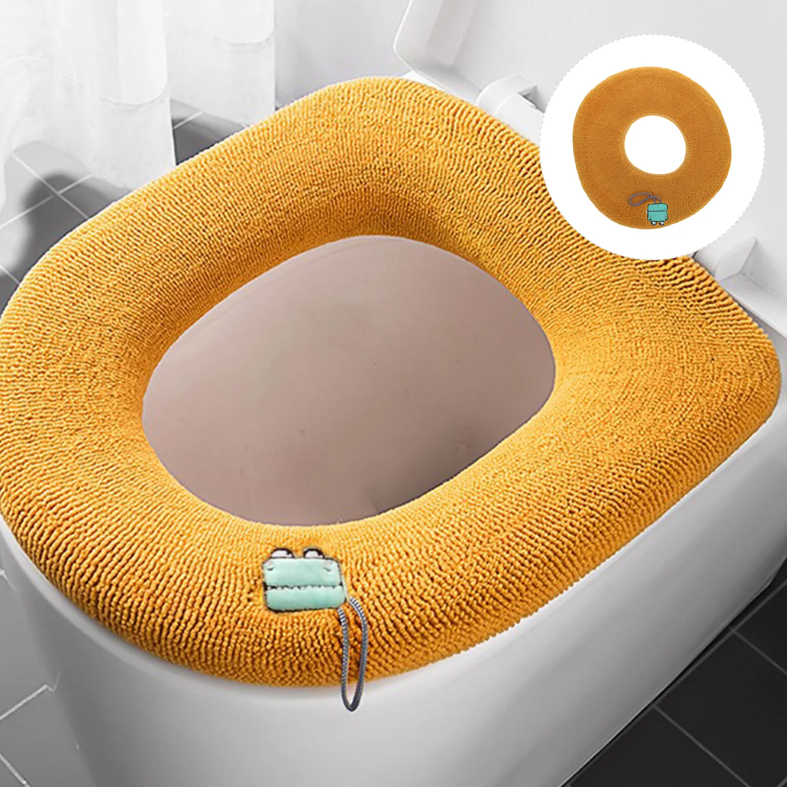 

3pcs Creative Toilet Seat Cushions Reusable O-Shaped Pads Washable For Home Hotel Comfortable Covers High-Class Material