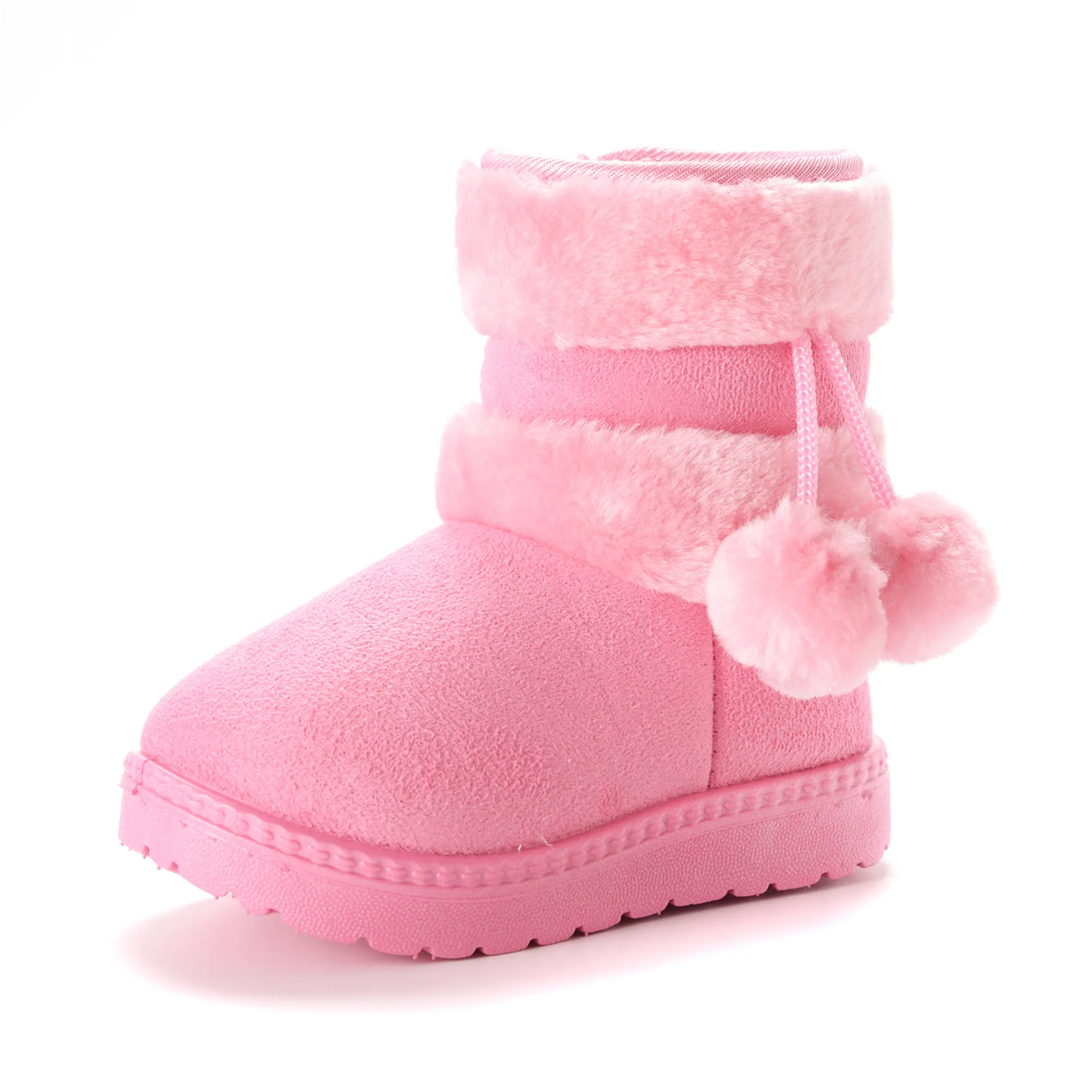 

Girls Snow Boots New Fashion Comfortable Thick Warm Kids Boots Lobbing Ball Thick Children Winter Cute Boys Boots Princess Shoes