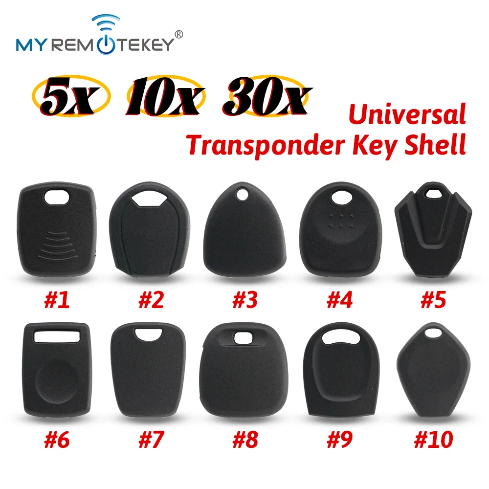 MYREMOTEKEY 5/10/30 шт. Универсальный корпус ключа-транспондера для автомобилей, совместимый с KEYDIY, Xhorse, VVDI, JMD.