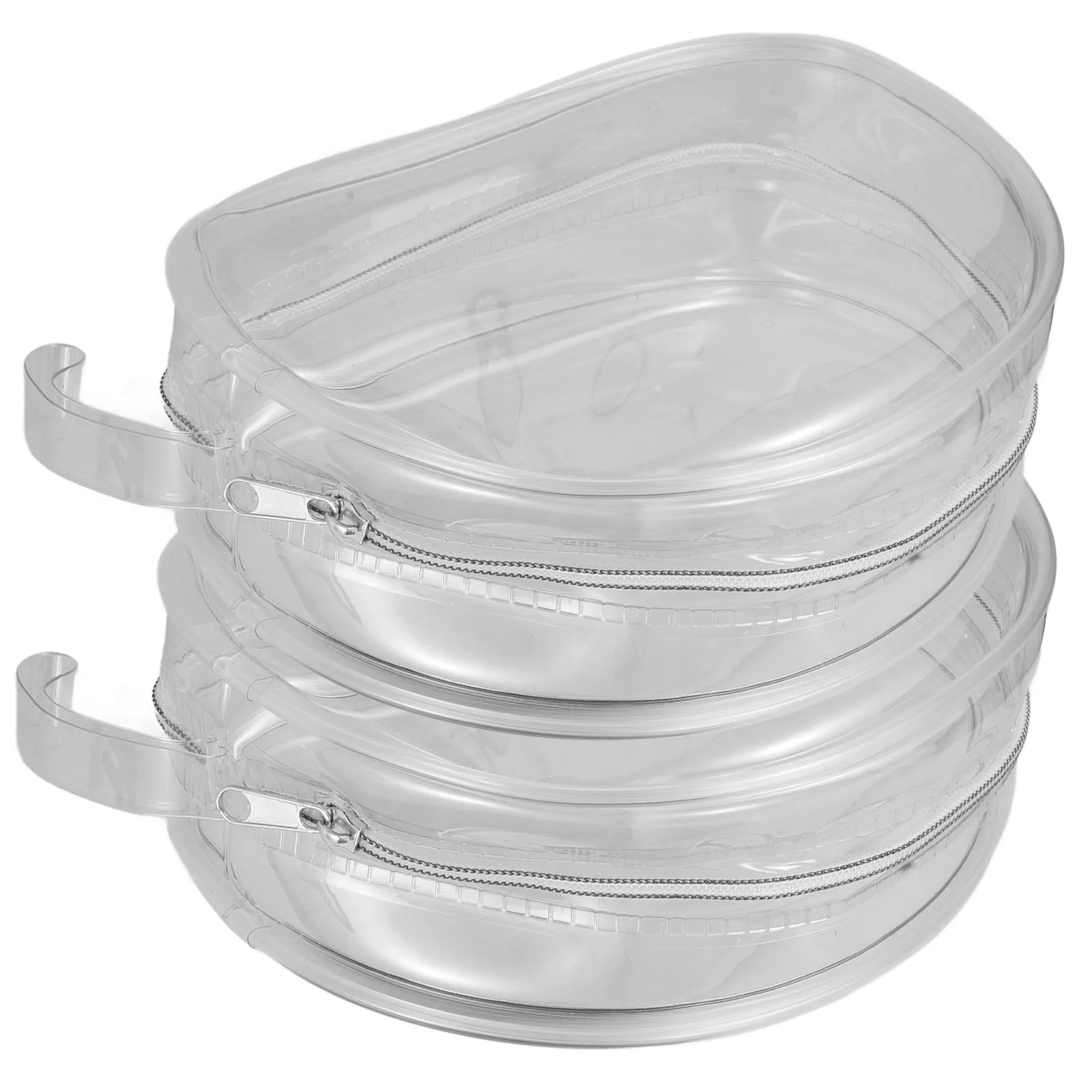 

2Pcs Bra Storage Box Bag for Travel Zipper Closure Spacious Underwear Organizer PVC Drawer Bras