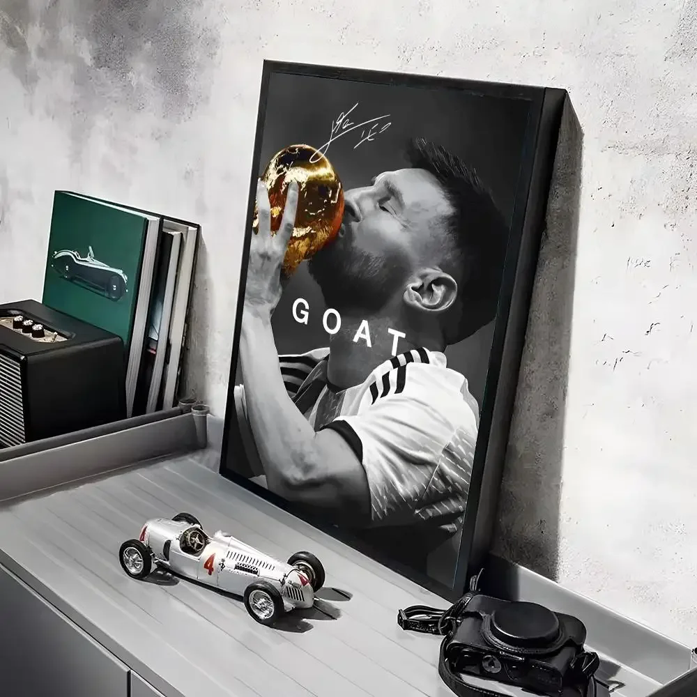Fußballstar L-Lionel M-Messi Poster Aufkleber Wandbild Wandtattoos für Schlafzimmer Wohnzimmer Zuhause Selbstklebende Dekoration Geschenk – Detail 8