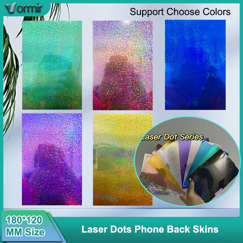 

VORMIR Laser Dots Phone Skins Back Sticker for iPhone 16 15 14 13 Back Cover Glass Protective Film for Cutting Machine Plotter