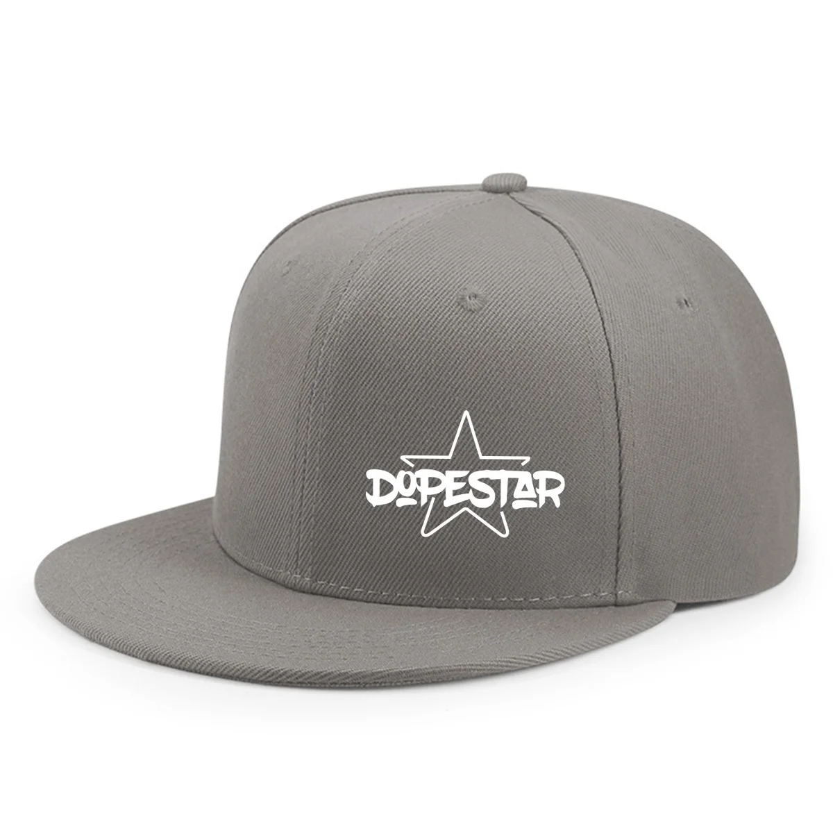 Baseball Cap Adjustable Snap Button Sun Protection Urban Street Style Flat Brim Suitable For Casual Outdoor Wear