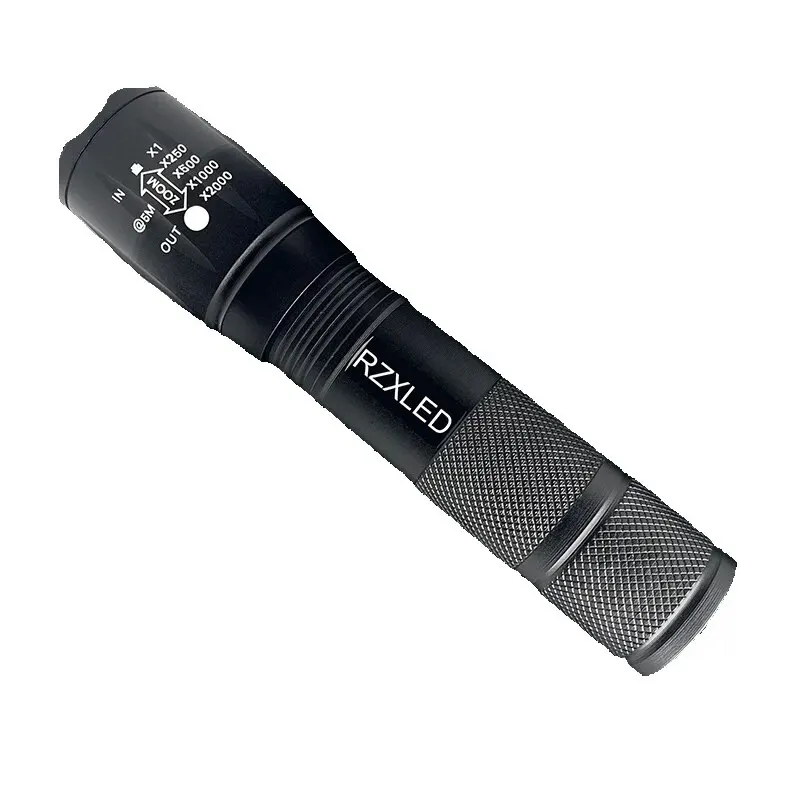 Customized Adjustable Focus LED Flashlight, 3W, Dual Wavelength, 365nm and 254nm in 1 Torch, UV-C with UV Lamp