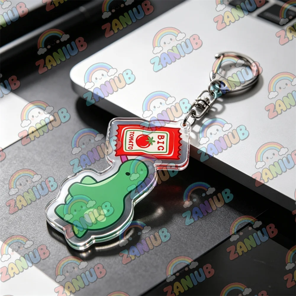 Phone Accessories Items - Cute Funny Dinosaur Meme Keychain for