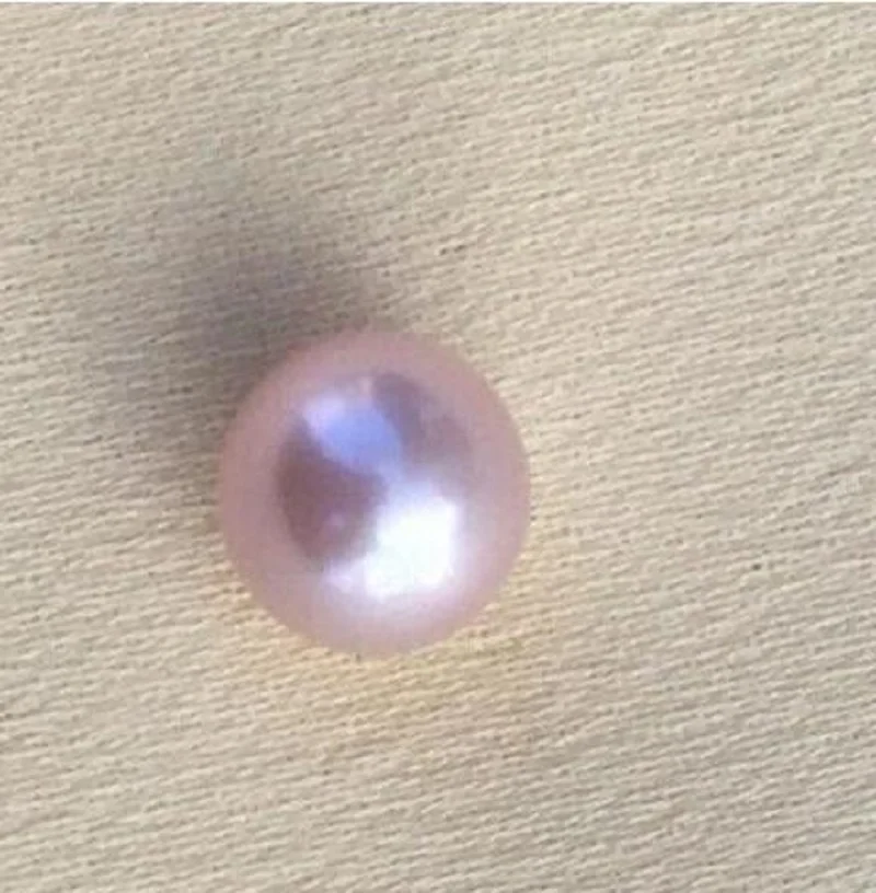 One Piece 7-8mm South Sea Lavender Loose Pearl Half Drilled Using in Many Ways