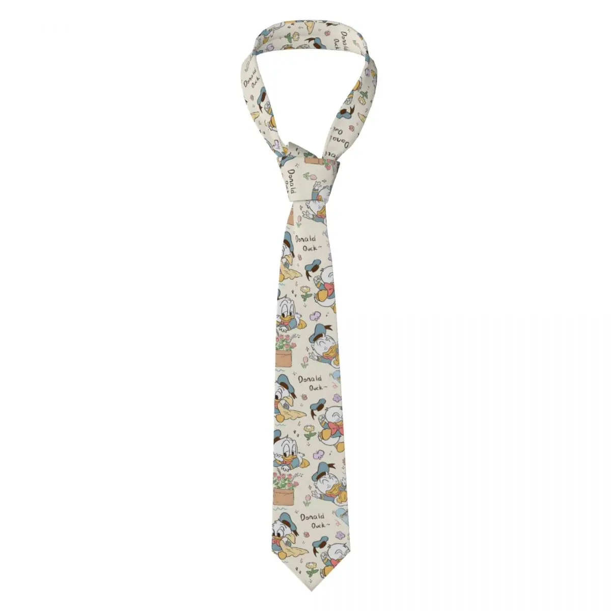 

Custom Formal Donald Duck Anime Neckties for Men Silk Business Ties