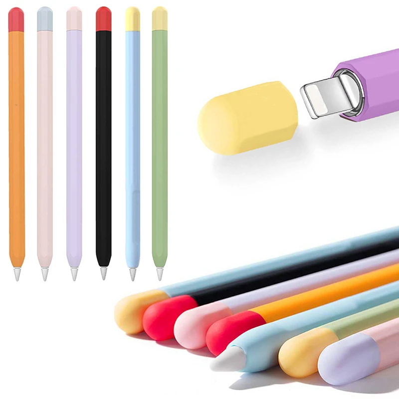 

Pencil 2 Silicone Stylus Cover Pen Case for Apple Pencil 2nd Non-slip Anti-fall Matching Stylus Protective Case For iPad Pen 2