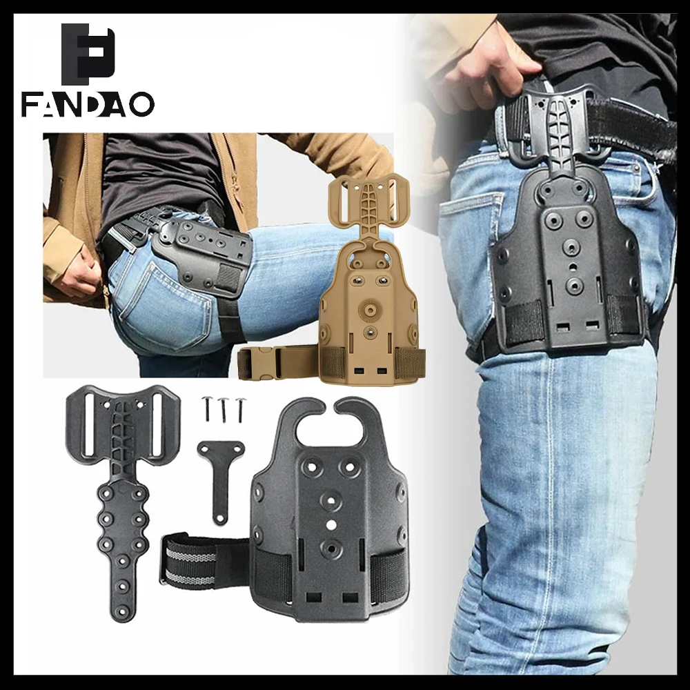 Tactical Drop Leg Platform Panel Molle Airsoft Universal Adjustable Guns Holsters Adapter CS Hunting Shooting Combat Equipment