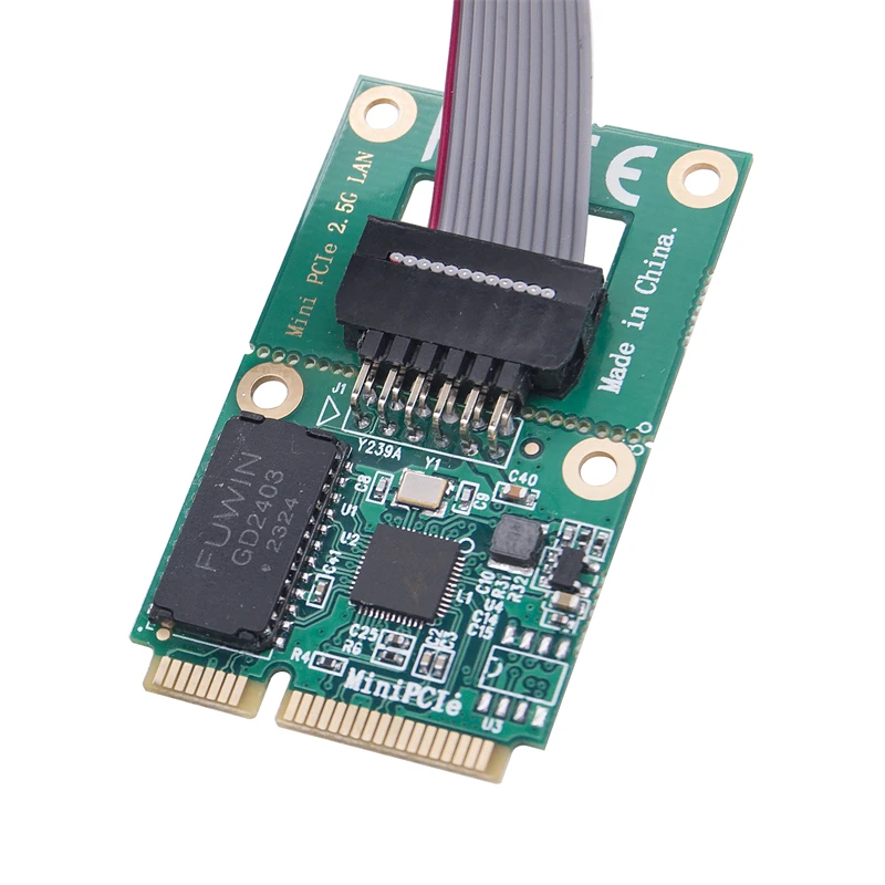 Mini PCIE a puerto COM RJ45, adaptador de red Ethernet Gigabit de 2,5G, Chip RTL8125BG, tarjeta LAN Mini PCI Express de 2,5G/1G para PC y Escritorio