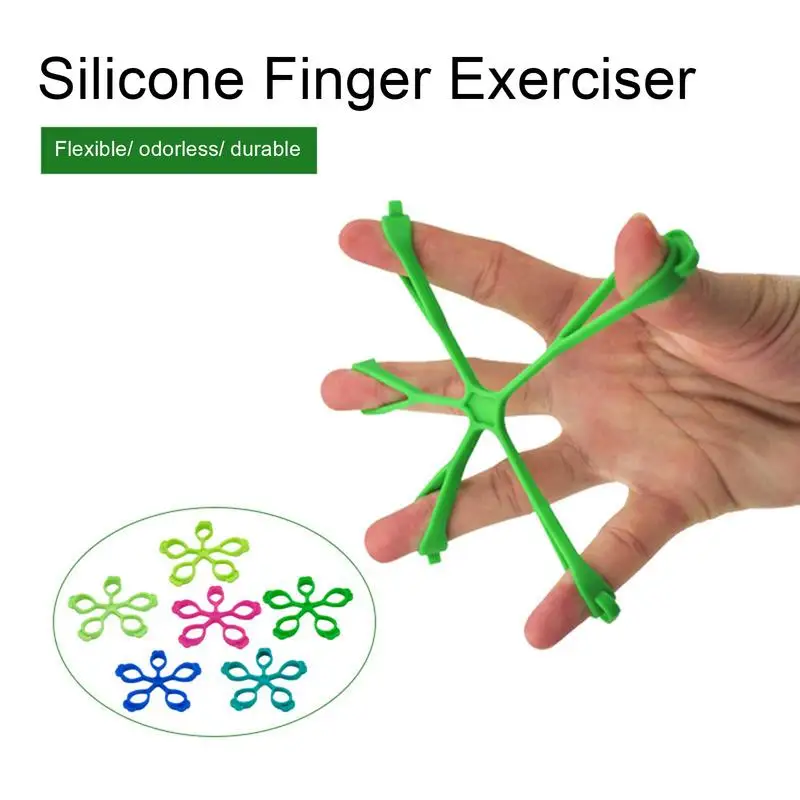 Wrist Stretcher Finger Gripper Expander Strength Trainer Exercise Silicone Hand Gripper 5 Finger Pinch Carpal Expanders For Gym