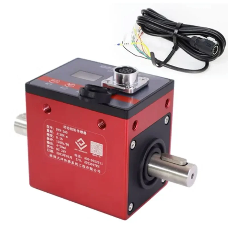 DYN-200 Dynamic Torque Rotary Sensor Motor Speed Power Measuring Instrument Transducer English Multiple Signal Output