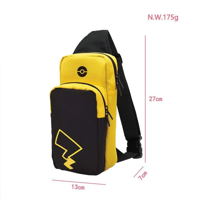 Pokemon Pikachu Crossbody Storage Chest Bag For Nintendo Switch Oled Travel Carry Case NS Lite Game Console Dock Backpack Pouch