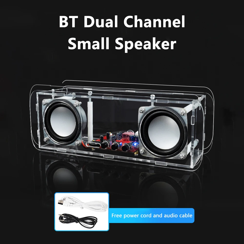 3W*2 Dual Channel Amplifier Kit Speaker DIY USB Stereo Power Amplifier Speaker Set 8002 MH-M18 Bluetooth Module DIY Loose Parts