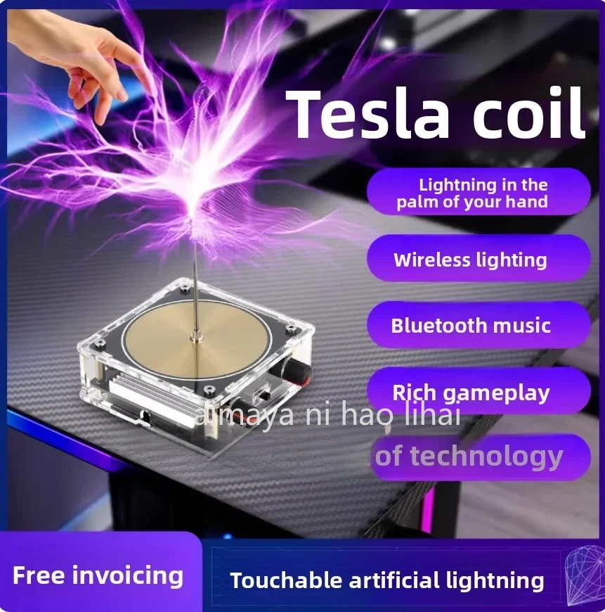 Dual Mode Music  Coil Music Box Artificial Lightning Touchable Audio Bluetooth Scientific Experiment Electric Coil