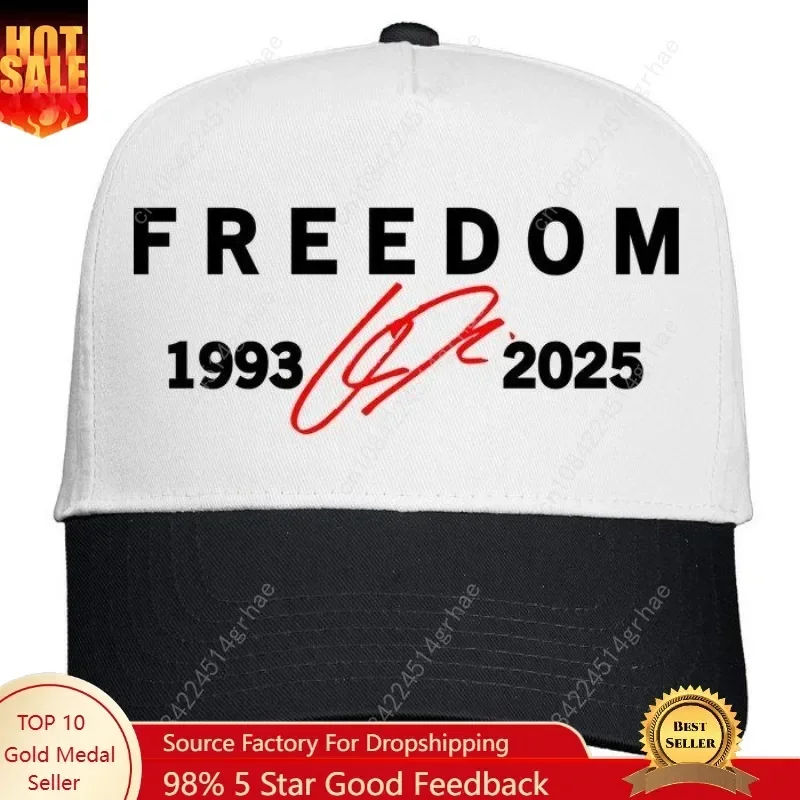 

Freedom Red Signature 1993-2025 Charlie Kirk Tribute Faith Christian Truth Rest In Peace Five-Panel Snapback Hat Baseball Cap
