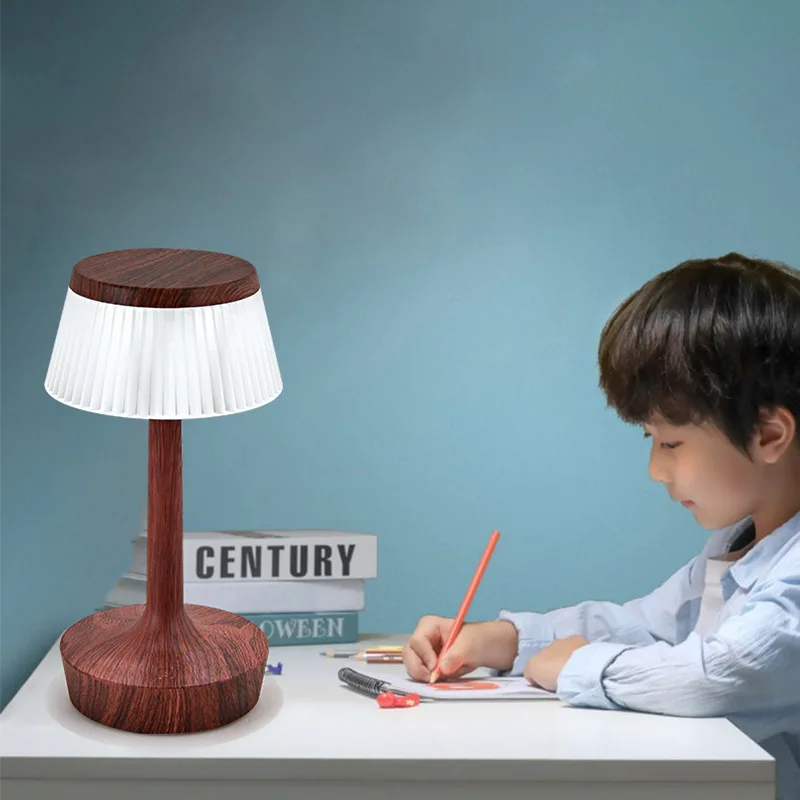 LED Mushroom Table Lamp Rechargeable Study Eye Protection Children's Night light Bedroom Study Bedside Ambient Projection Light