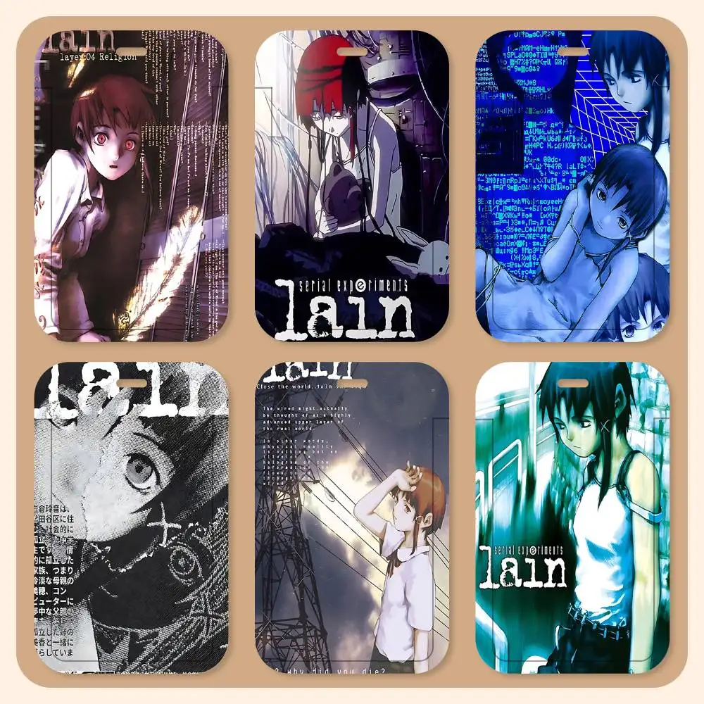 

Держатели для карт с аниме-принтом Serial Experiments Lain, держатели для студенческих удостоверений, держатели для карт на шею, держатели для карт контроля доступа