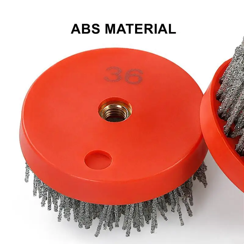1 Stück 4 Zoll 110mm Schleifbürste aus Nylon für Stein, Marmor, Granit, Metall, Holz, Polieren, Reinigen, Antiquieren – Detail 6
