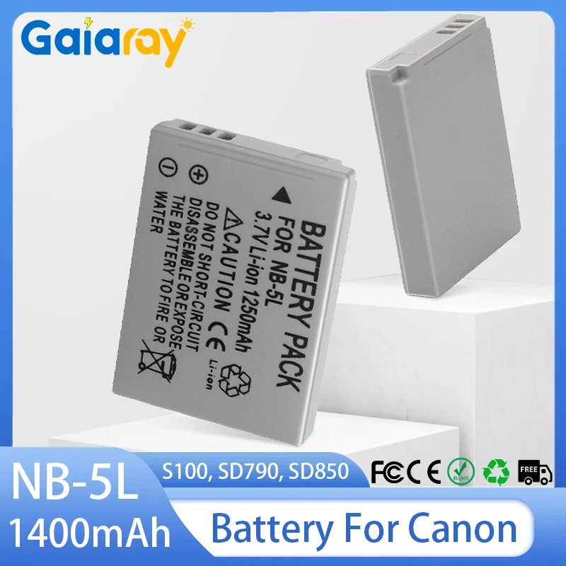 NB-5L NB-5LH аккумулятор 1400 мАч литий-ионный аккумулятор для камеры Canon Powershot S100, S110, SD700, SD790, SD850, SD900 IS