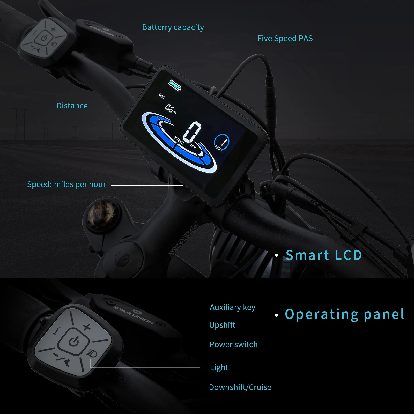 دراجة جبلية كهربائية 750 وات 48 فولت 17.5 أمبير 45 ميل فئة 3 دراجة إلكترونية، دراجة لجميع التضاريس بإطارات سميكة مقاس 20 بوصة مع شاشة LCD معتمدة من UL #4