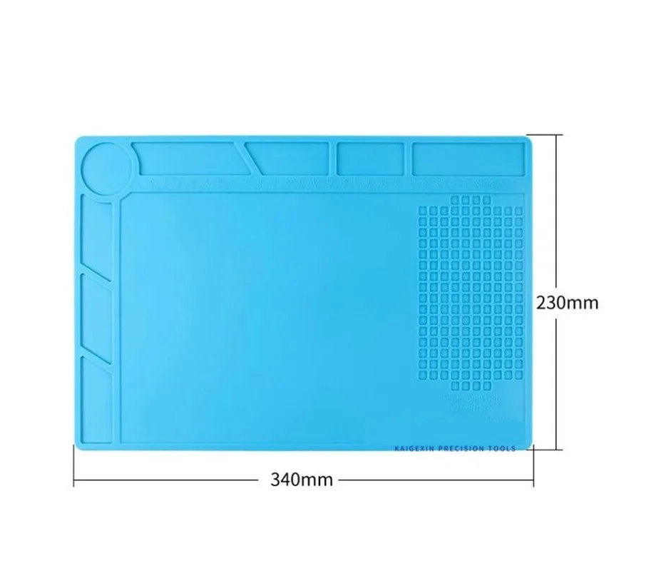 Blue Anti-slip Soft Rubber Work Desk Mat Sheet for Watch Repair W0214