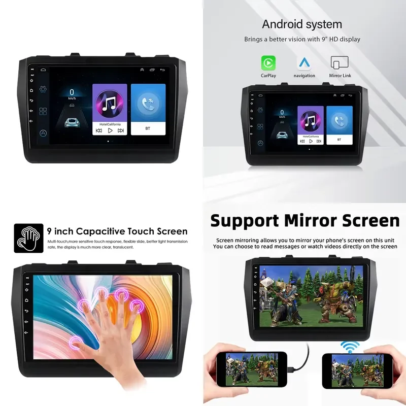9 Inch Android GPS Navigation Car Radio Stereo Touch Screen 2 Din Multimedia Player Amplifier DSP For Swift 2016-2020