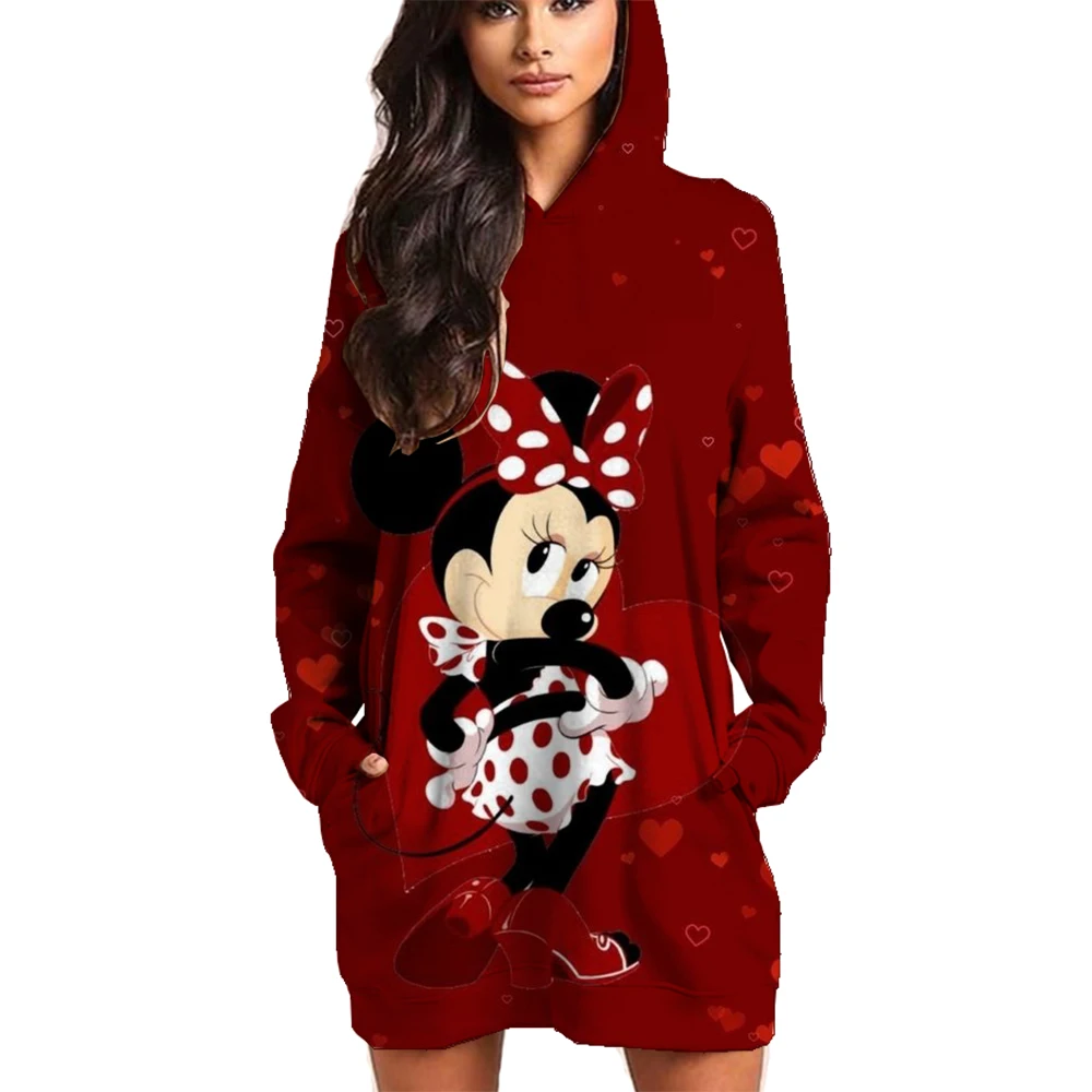 Disney Mickey Minnie Mouse 3D Hoodie Sweatshirts Men Women Fashion Casual Cool Pullover Boys Girls Harajuku Hoodie dress