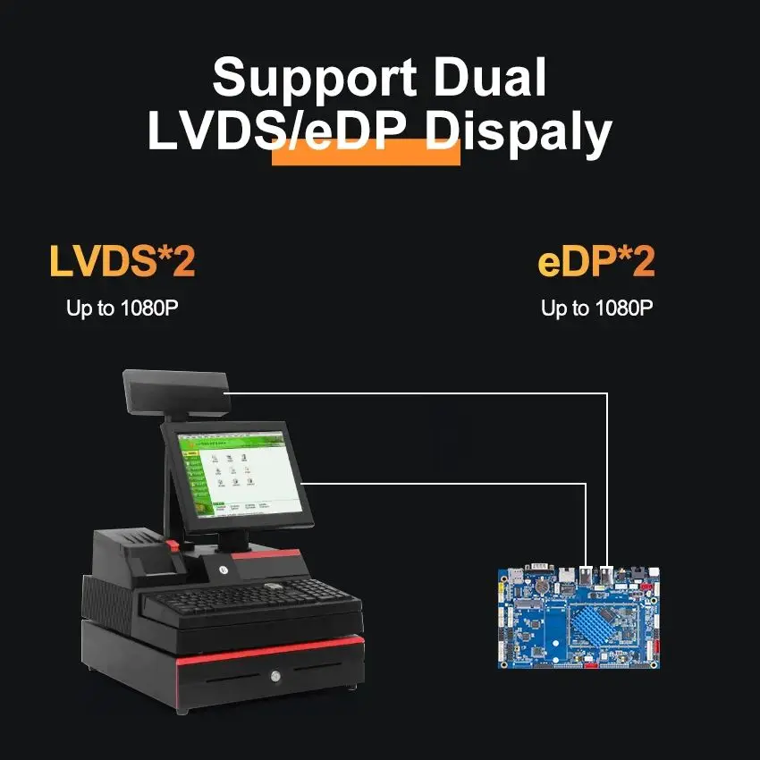 Liontron Commercial IOT Motherboard ARM Hexa Core Embedded Linux Android Development Placa de computador única para caixa registradora