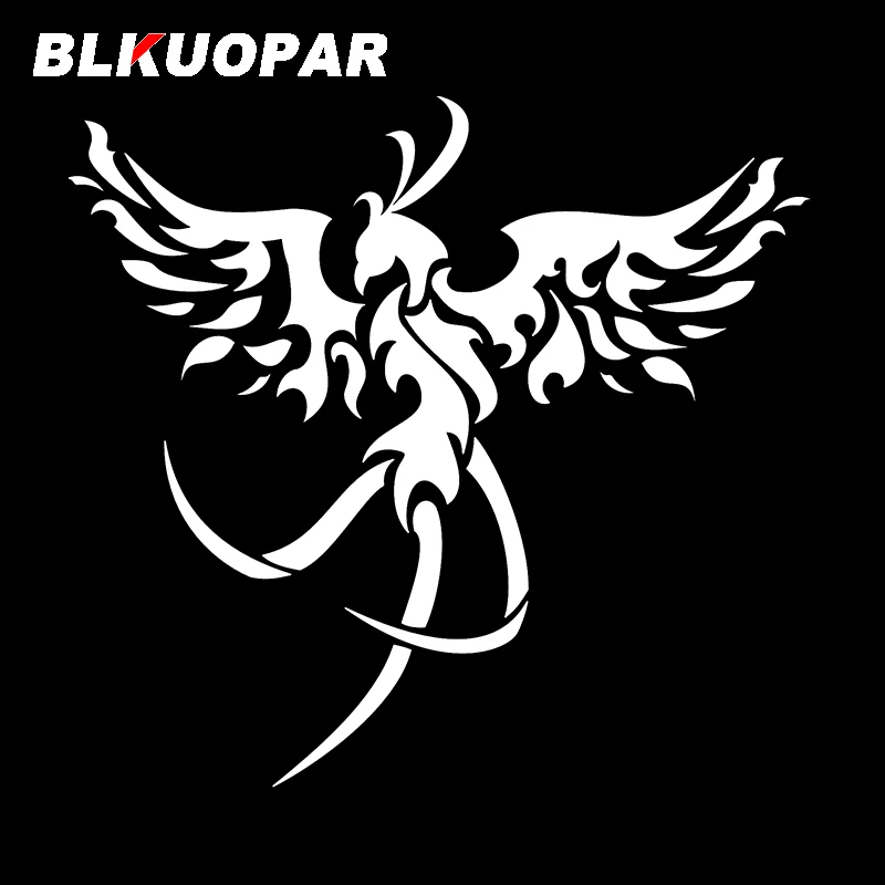 BLKUOPAR for Phoenix Bird Car Stickers Sunscreen Decals JDM Assessoires Fashionable Vinyl Material Waterproof Suitcase Decor