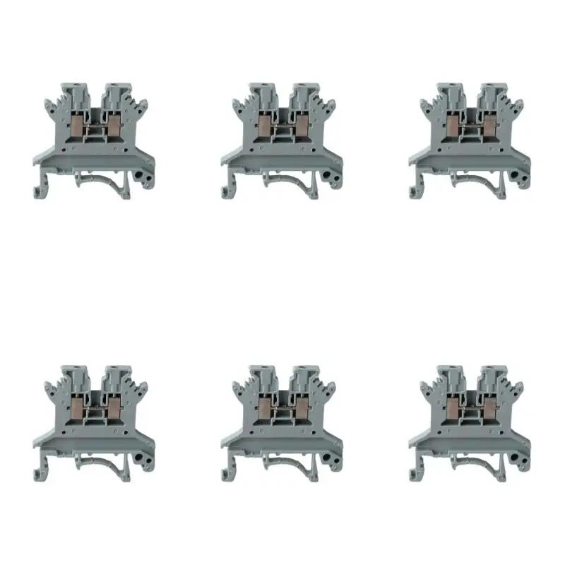 6Pack X(DIN Rail Terminal Block UK1.5N Screw Clamp 500V 17.5A Pack Of 50