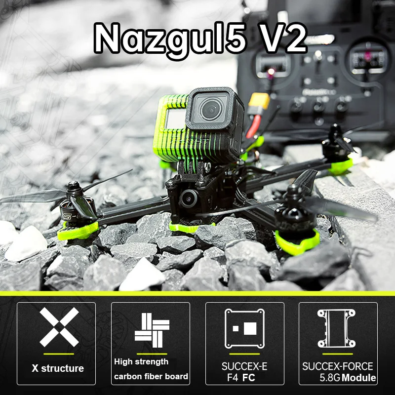 

IFlight Nazgul5 V2 BLITZ F7 BLHELIS 45A 800mW VTX RaceCam R1 XING-E 2207 1800KV 6S 2750KV 4S 240mm 5inch FPV Freestyle Drone