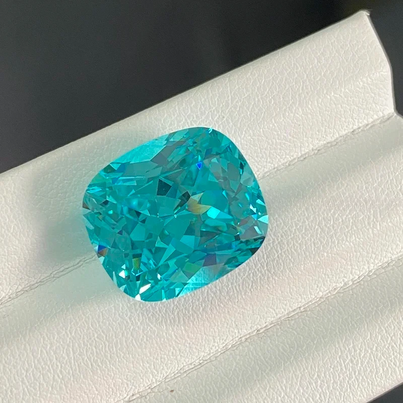 

Ruihe Hand Made Lab Grown Paraiba Sapphire Loose Synthetic Gemstones for Jewelry Making Custom