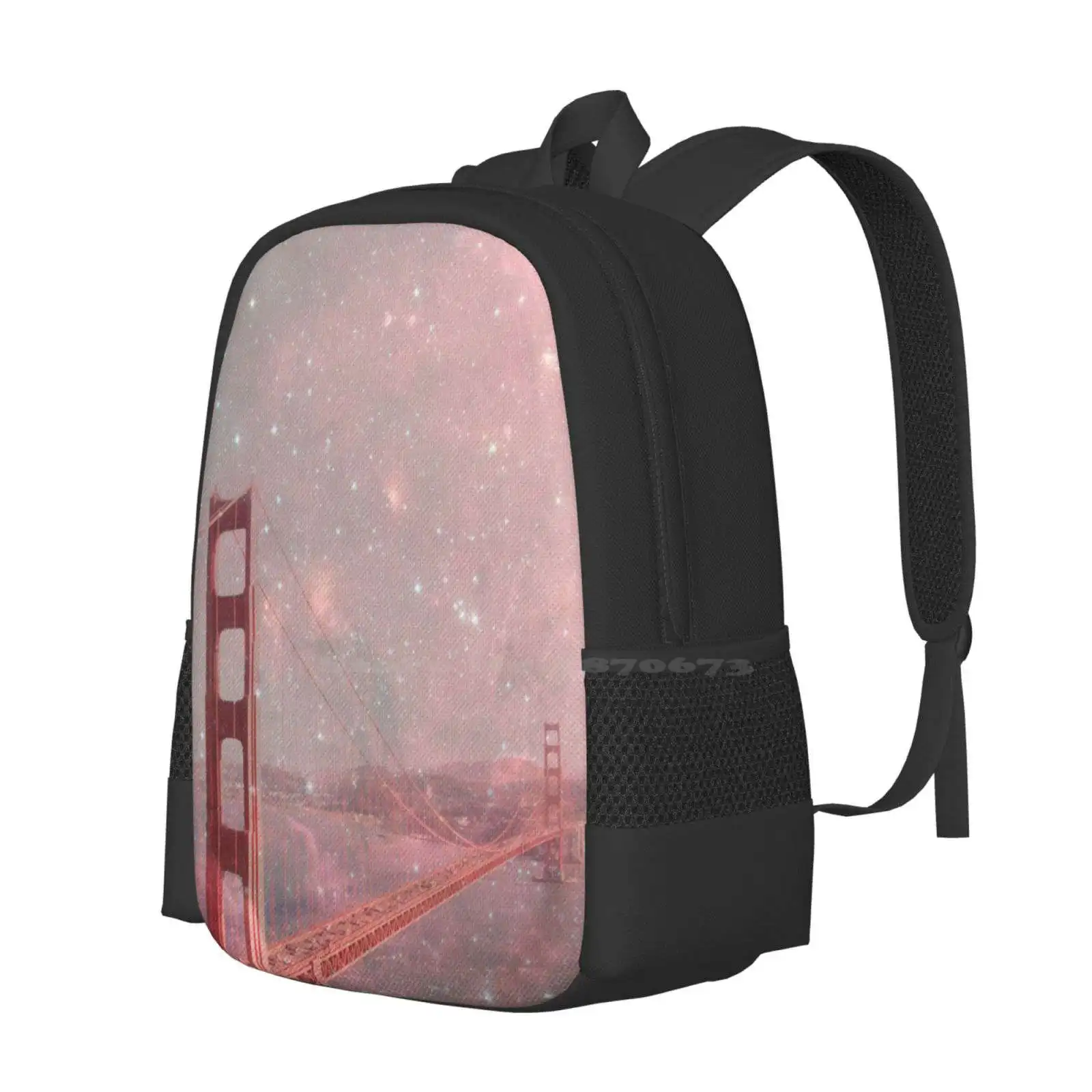 Covering San Francisco School Bag Big Capacity Backpack Laptop Stars Glitter Space Galaxy Nebula Air Sky Sf San Francisco