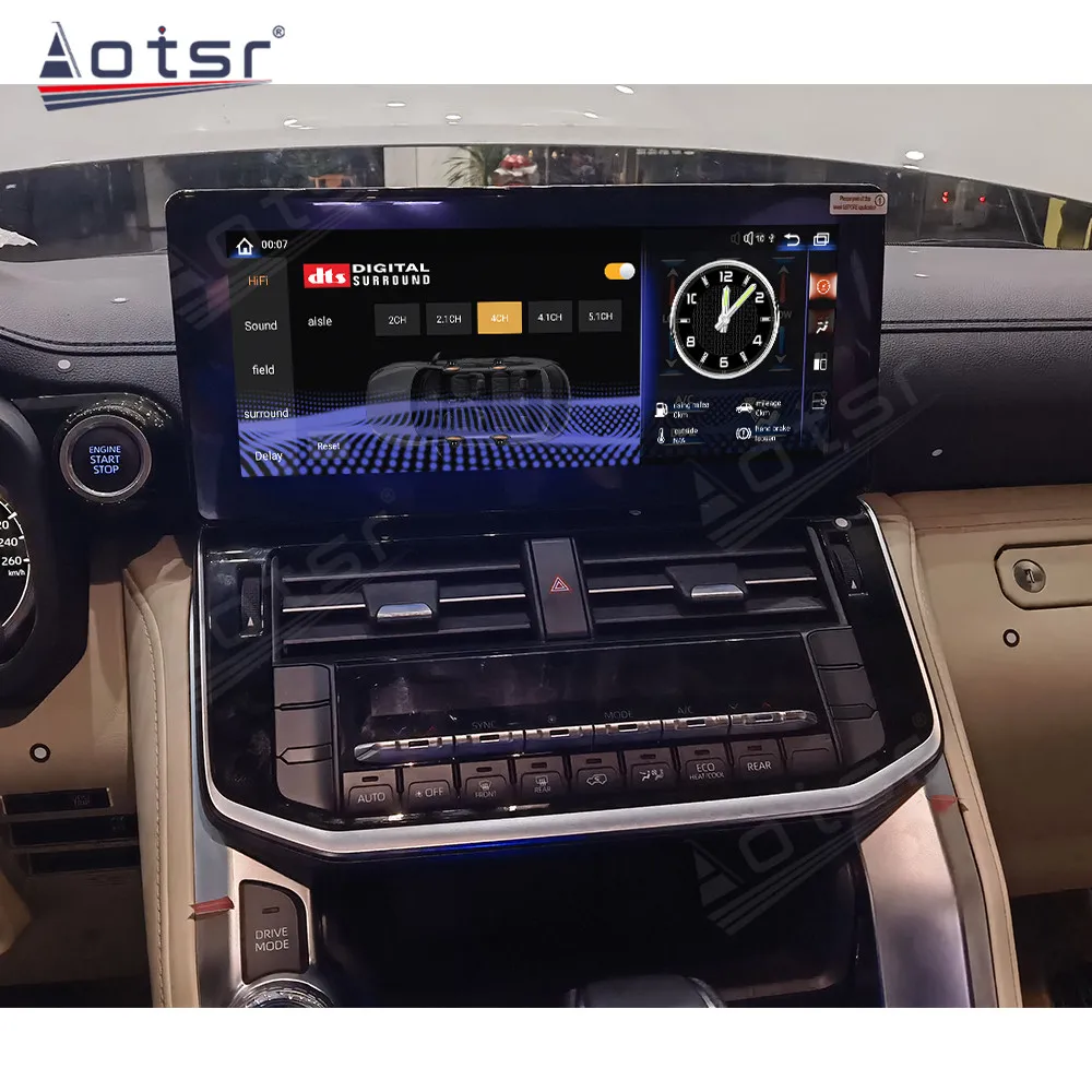 Qualcomm 12.3’’ Android 13 Carplay For Toyota Land Cruiser LC300 2022 GPS Navigation Car Radio HD Touch screen Auto Stereo