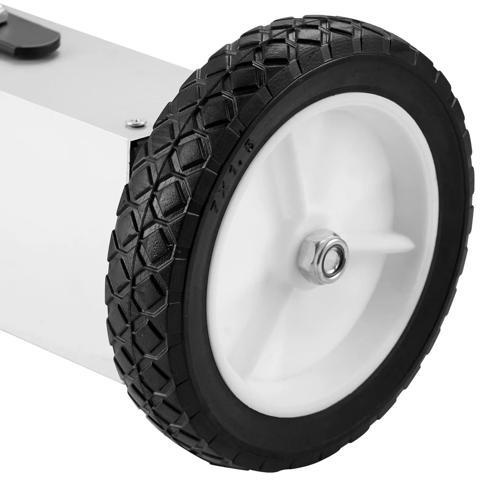 55Lbs Rolling Magnetic Sweeper with Wheels,Push-Type Pick Up, 36-inch Large Magnet Pickup Lawn Telescoping Handle, Easy Cleanup