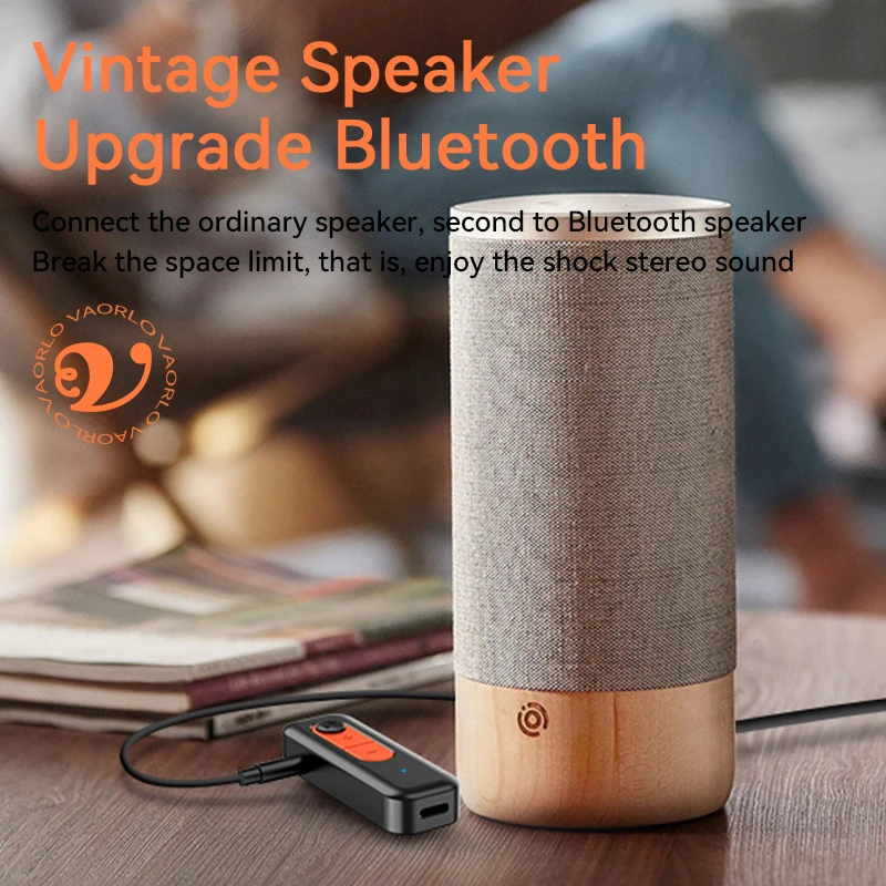 New Upgraded Bluetooth 5.4 Transmitter Receiver 3.5MM AUX RCA With Mic HiFi Stereo Music Wireless Adapter For PC TV Car Airplane