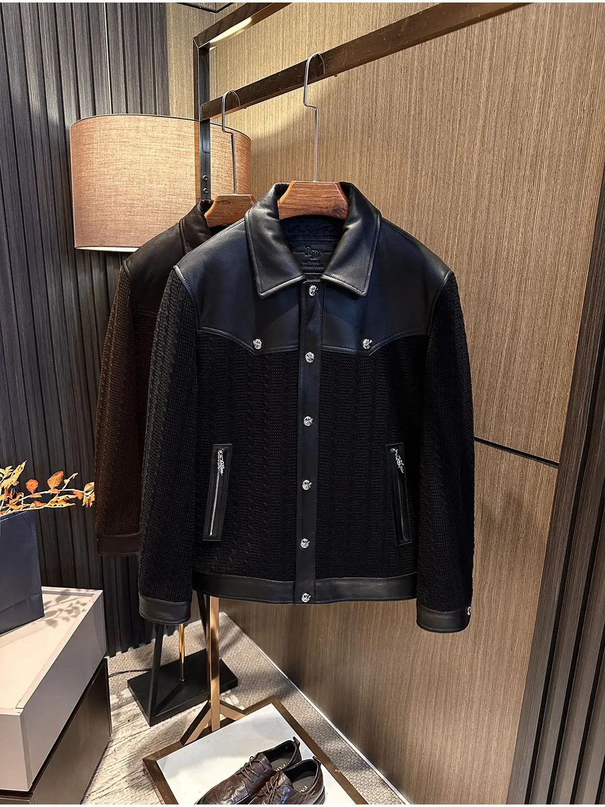 

Мужское модное трикотажное пальто из овчины с воротником-дуэтом, зимняя верхняя одежда, подставка Faion Urban Sle Long Sve