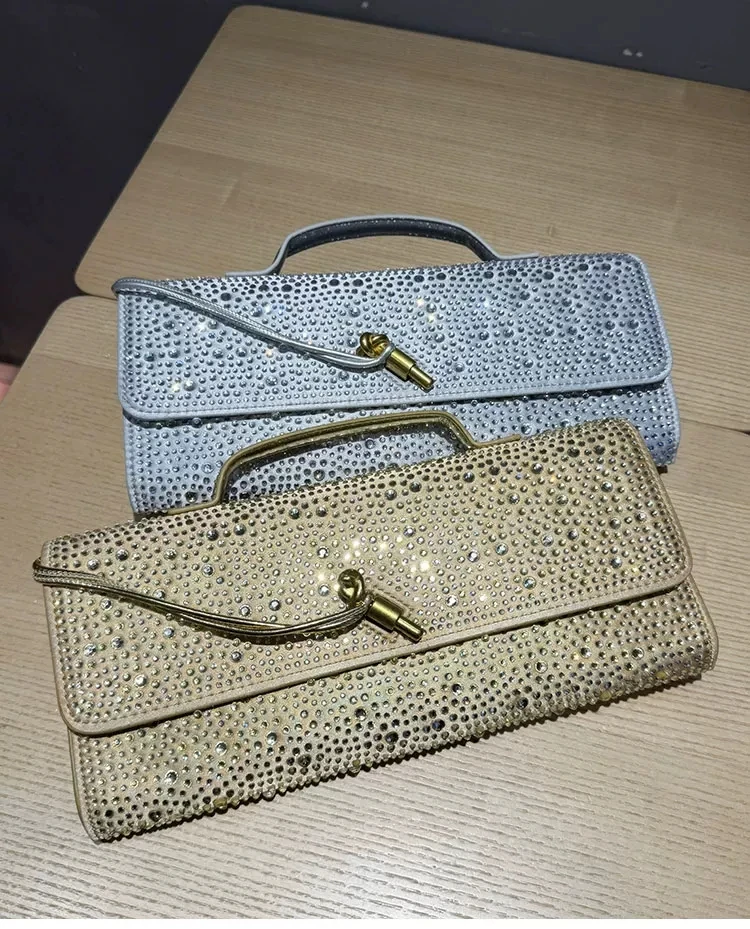

Glitter Shiny Diamond Evening Bag Luxury Exquisite Women Handbag Wedding Party Banquet Clutch Purse Shoulder Messsenger Bag