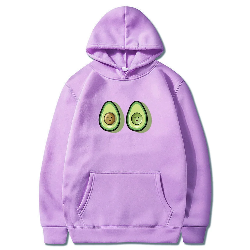 Bluza z kapturem bluzy mężczyźni kobiety Harajuku 2022 Avocado drukuj Casual luźna moda z długim rękawem topy odzież Trend Streetwear