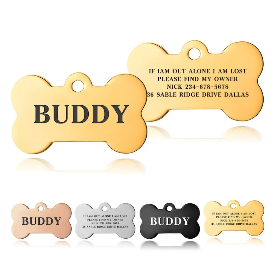 Engraved Stainless Steel Pet Tag 2