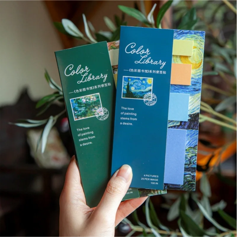 100 Sheets Per Book Colorful Sticky Notes SelfAdhesive Design Office Labels Student Annotations Memos Student Stationery