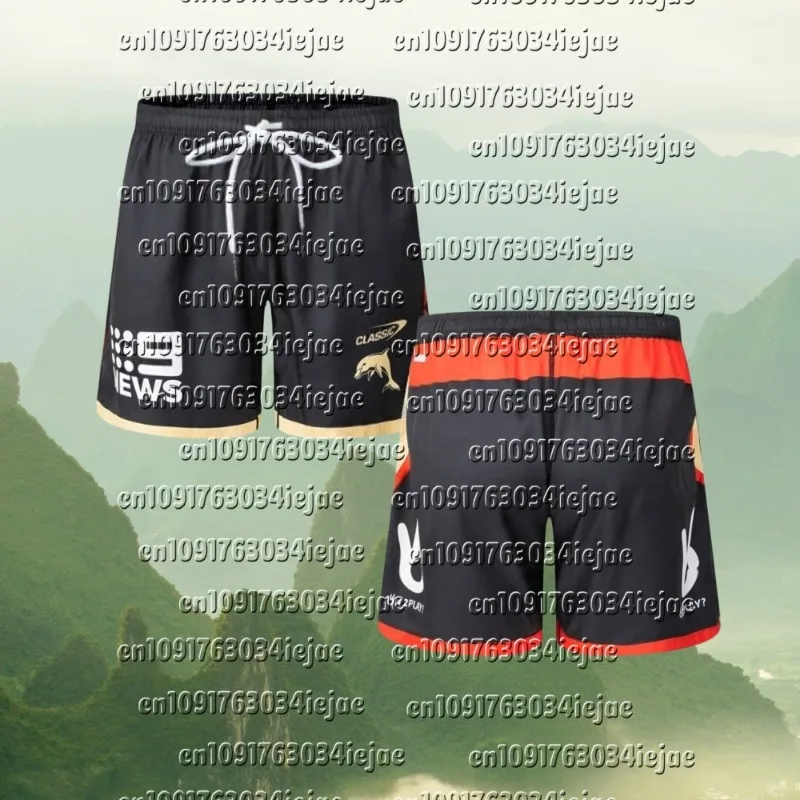 

MOTO Summer 2025 New Australian NRL Dolphin 2025 Classic Men's Home Short Adult Quick Drying Breathable Shorts Motorcycle