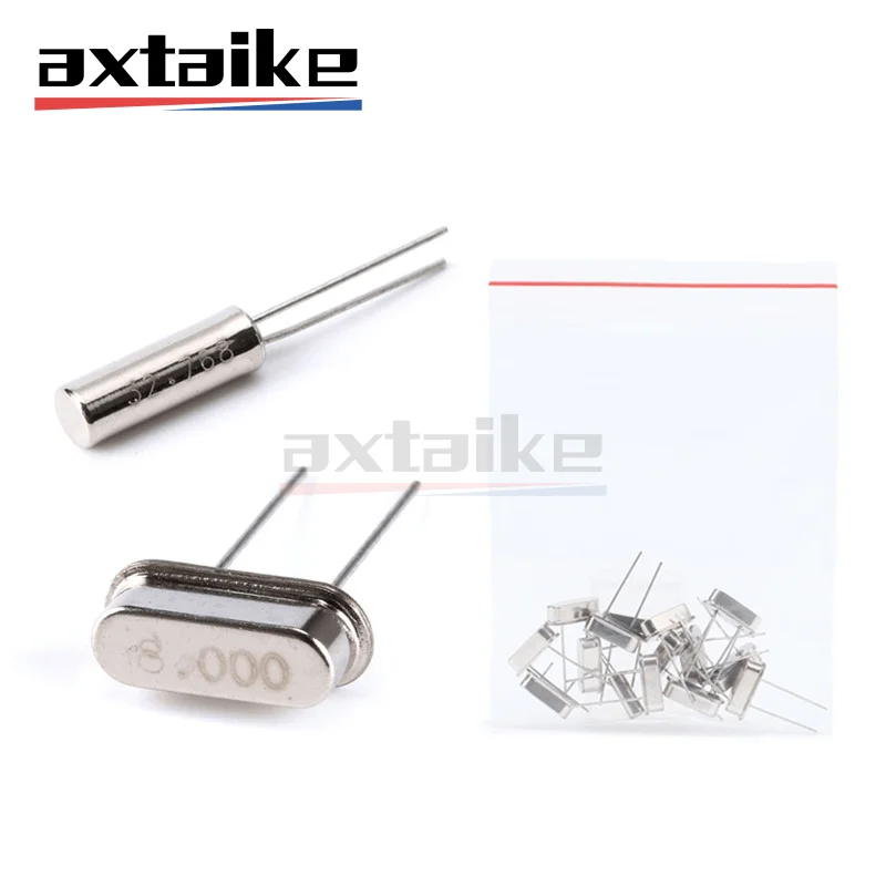 50PCS 10Value Crystal Oscillator Electronic Kit 4mhz 6mhz 8mhz 10mhz 11.0592mhz 12mhz 16mhz 20mhz 25mhz 32.768khz HC-49S 2Pin