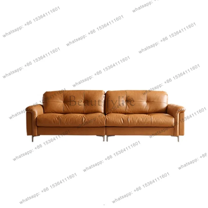 Sofa Small apartment sofa Living room Middle antique straight row