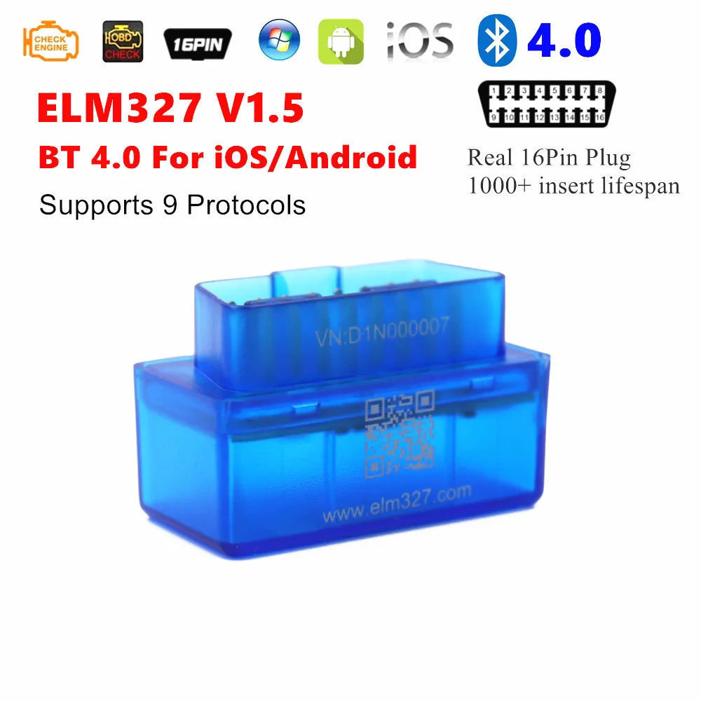 

ELM327 V1.5 super mini OBD2 Diagnostic Interface Bluetooth 4.0 for IOS/Android ELM 327 Code Reader Tool Support multi-brand car