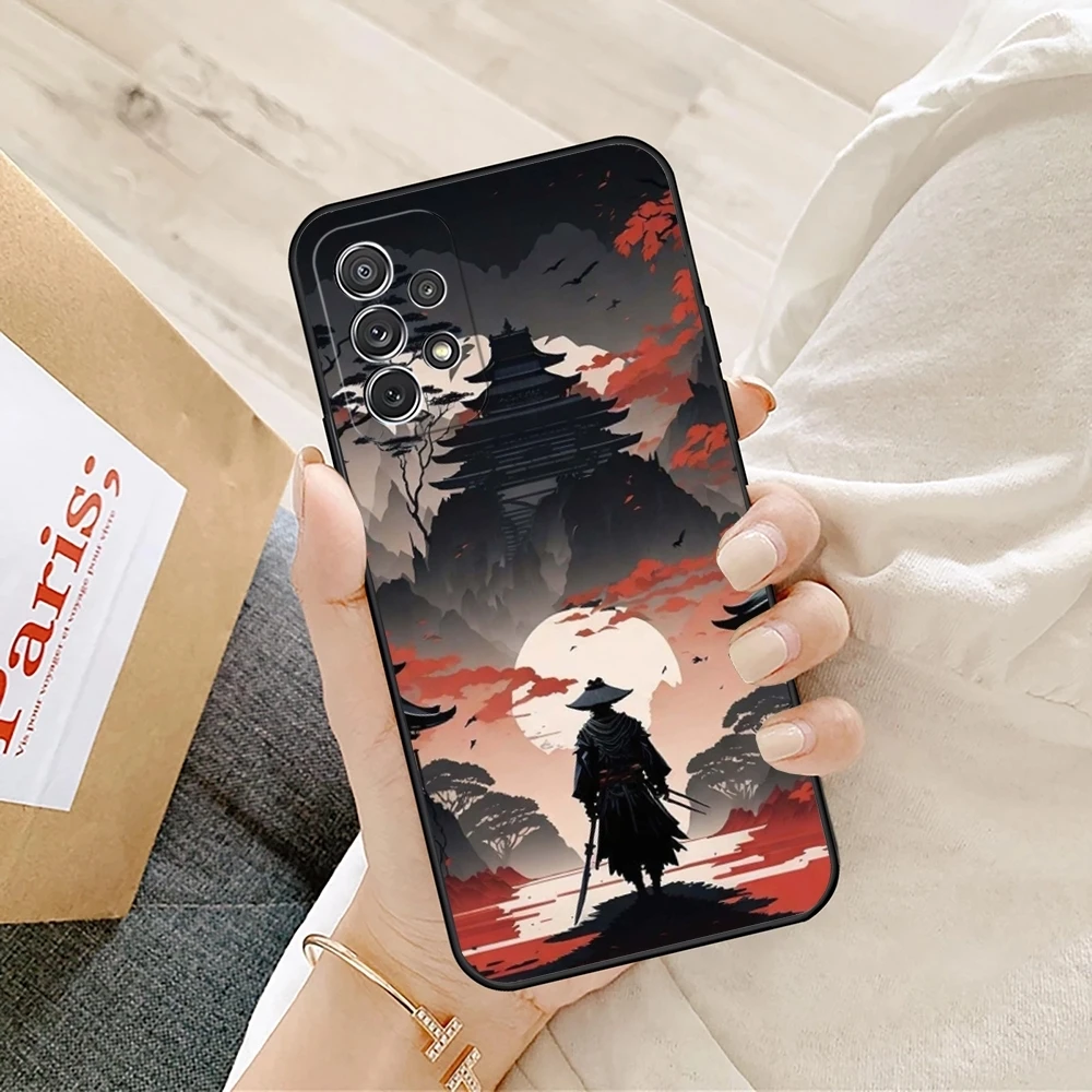 Japanese Bushido Samurai Phone Case for Samsung Galaxy S25 S24 S21 S23 S22 S20 Ultra Fe Plus A34 A16 A54 A24 A52 A53 M54 Cover