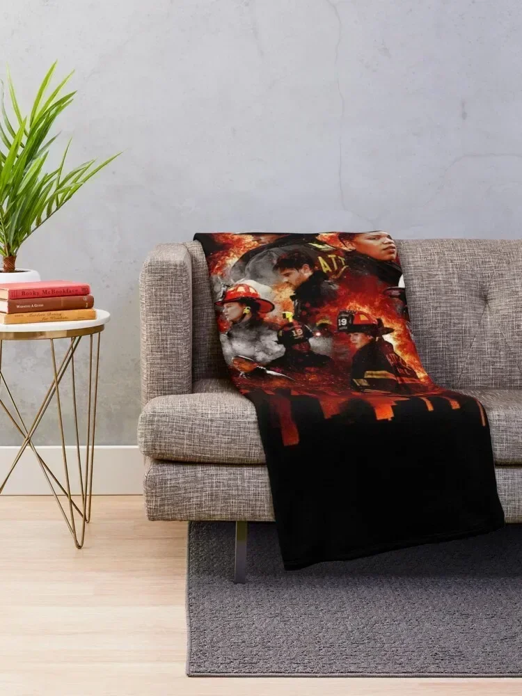 Station 19: Ashes & Embers Throw Blanket Flannel Fabric Retros Hairy Large Blankets