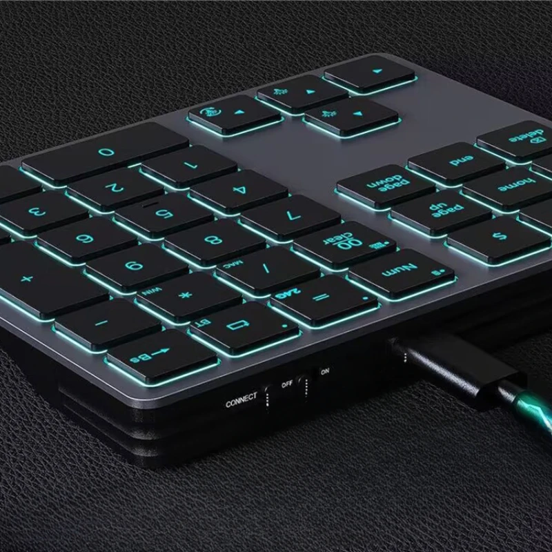 Multi-function keyboard aluminum luminous numeric keypad notebook desktop computer numeric keyboard